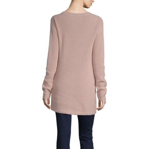 a.n.a Petite Elliptical Hem Crew Neck Sweater - Picture 2 of 5